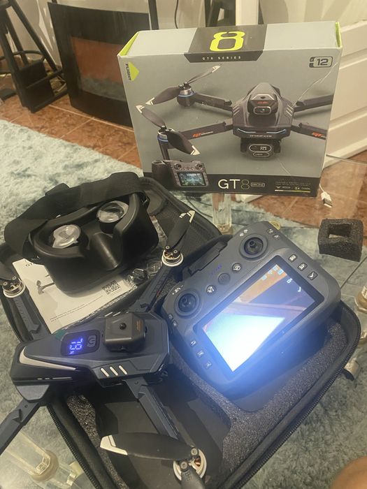 Drone GT8 com Câmara, Comando com Ecrã e Óculos VR