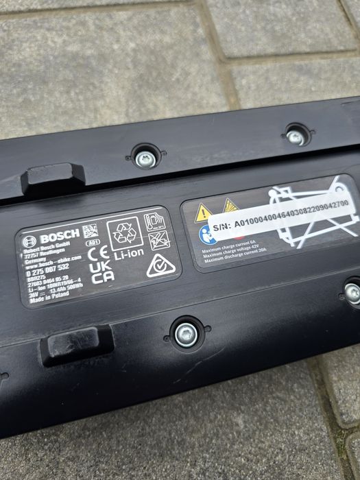 Bateria Akumulator BOSCH POWERPACK 500Wh na bagażnik 45 cykli 97% spra