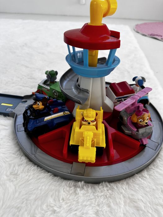 Ogromny zestaw Psi Patrol, baza , swiatynia malp, misja marshala, auta