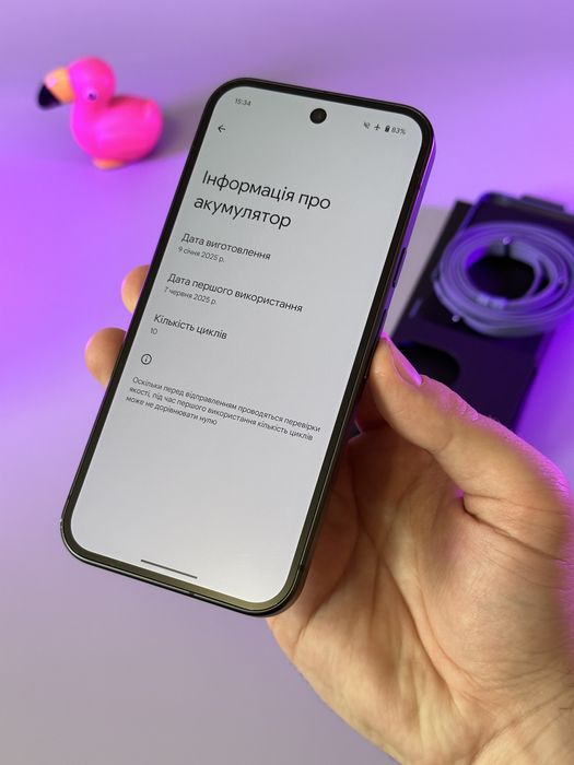10 циклів Google pixel 9 128gb obsidian neverlock