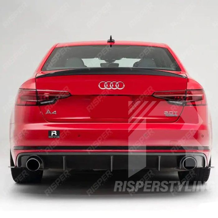 Диффузор Audi A4 B9 накладка на задний бампер ауди а4 б9 юбка заднего бампера сплитер назад обвес ауди