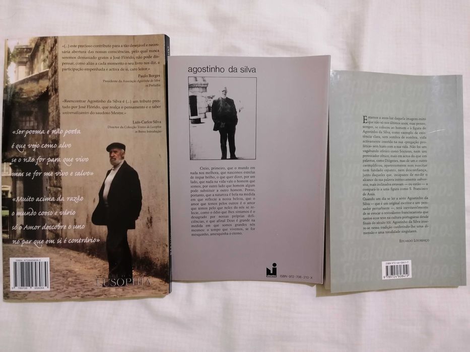 3 Livros sobre Agostinho da Silva, como novos