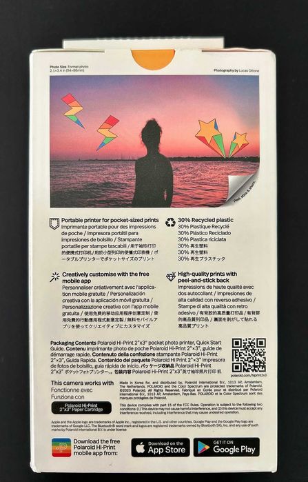 Impressora POLAROID Hi-Print 2x3 Gen 2 Branca + Recargas (20 folhas)