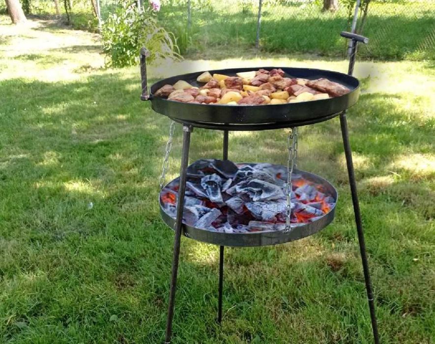 Сковорода з диска борони. Чохол, садж із розбірними ніжками