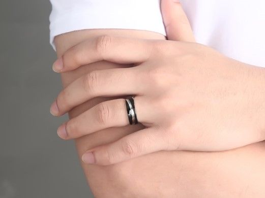 Alianças de Aço Inoxidável de cor Preto