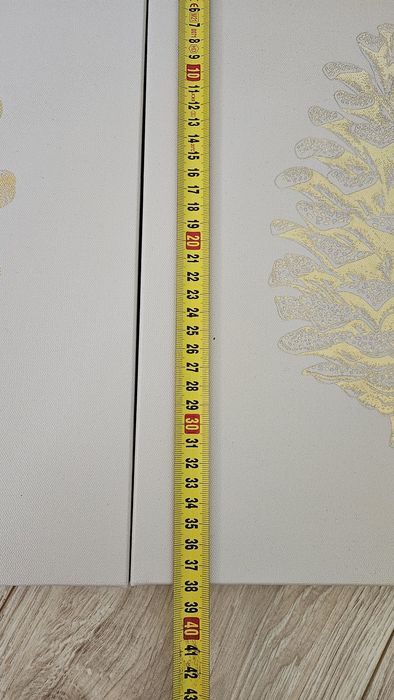 2 obrazki na płótnie Ikea złoty nadruk