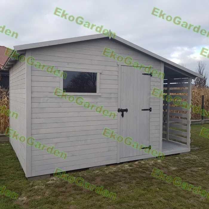 Domek narzędziowy, ogrodowy, drewutnia, montaż, transport