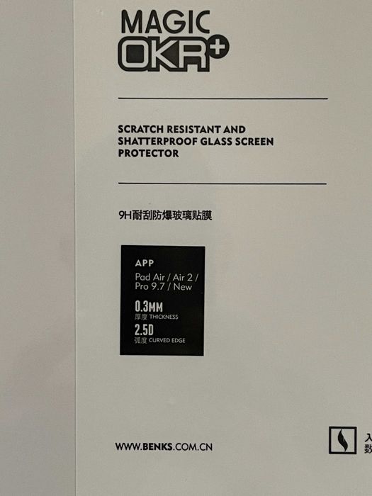 Szkło hartowane na ekran do iPad Air 1/2 Benks Magic OKR+ -NOWE-