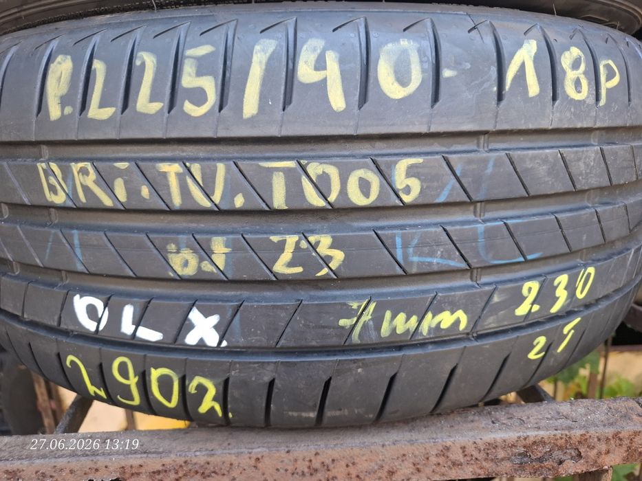 Sprzedam oponę letnią używaną Bridgestone turanza t005