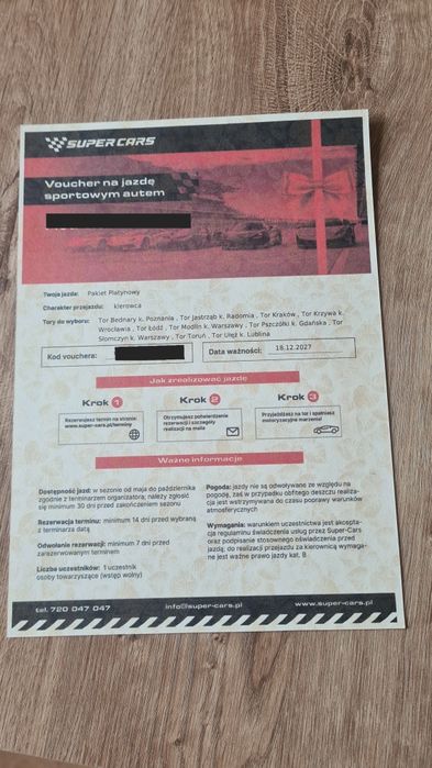 Voucher na jazdę sportowym autem po torze