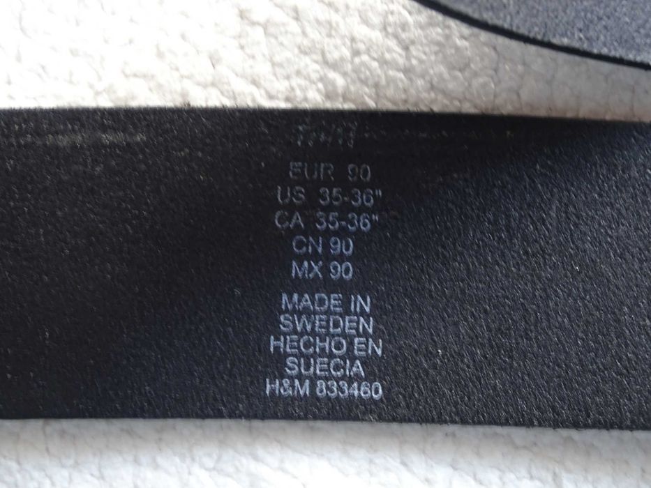 Cinto preto Made in Sweden