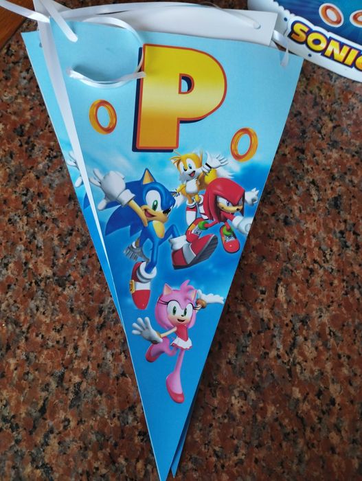 Conjunto decoração festa aniversário Tema Sonic
