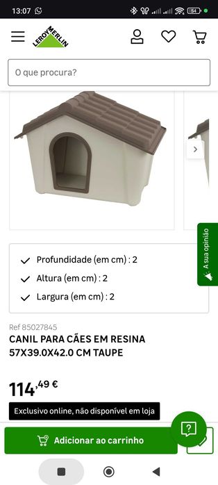 Casa de cães de resina