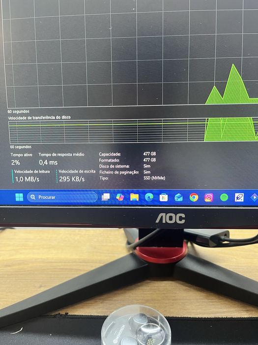 Computador gaming Ryzen 5 5500 Radeon 6600 16gb ram 500gb+1Tb