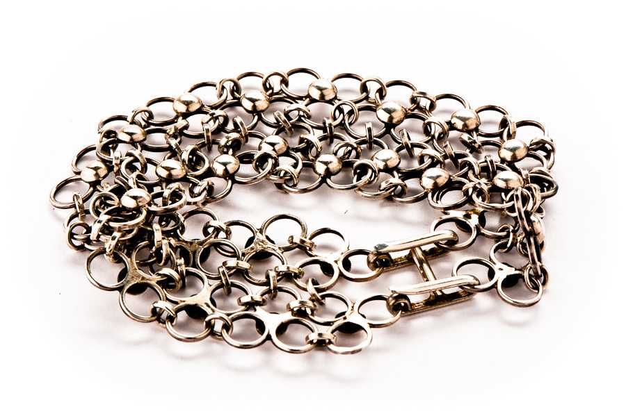 Warszawska Srebrna Bransoletka - KOLCZUGA - 32,35g - VINTAGE - ORNO