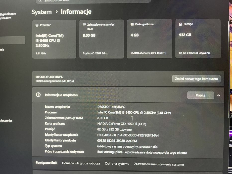 Komputer gaming MSI