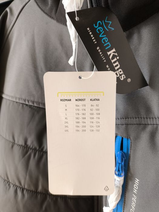 Kurtka Softshell pikowana szar rozmiar XLa firmy Seven Kings