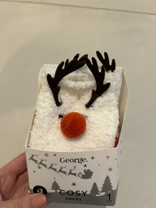 Świąteczne skarpetki Renifer George bukla