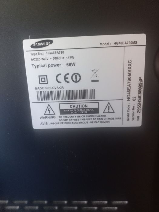 Samsung HG46EA790MS 116,8 cm (46") Full HD Smart TV Preto