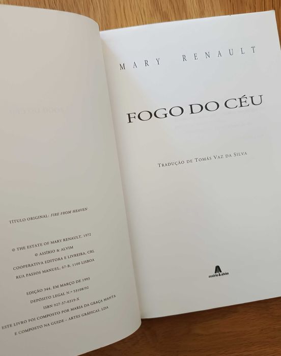 Mary Renault - Fogo do Céu (portes incluídos)