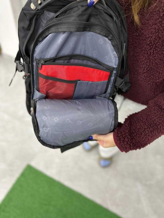 Швейцарський РЮКЗАК з ортопедичною спинкою! Шкільний СУМКА + зарядка!