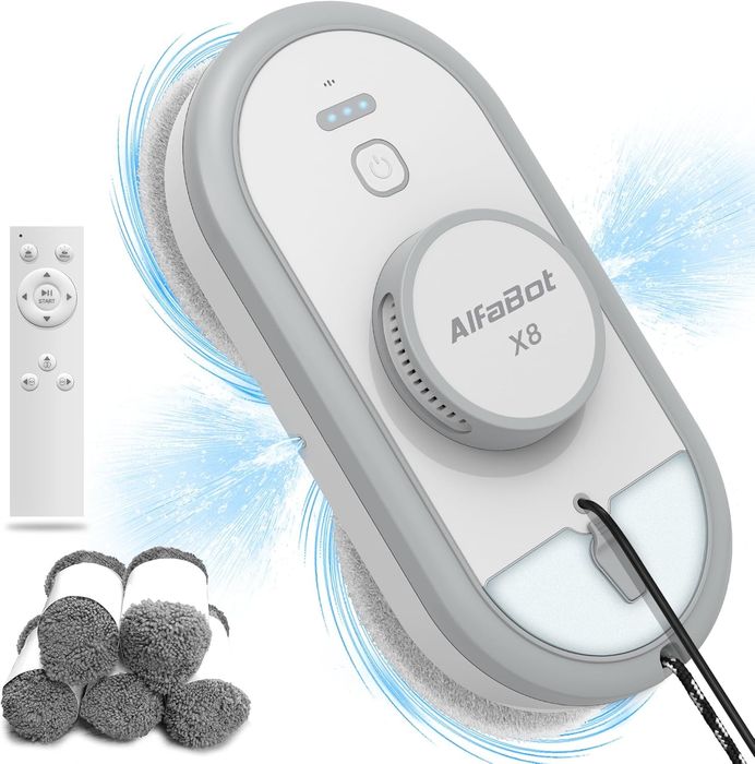 AlfaBot X8 Robô de Limpeza de Janelas com Pulverização