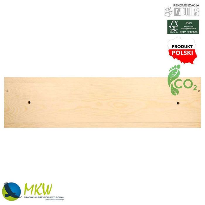 Caixa-ninho para aves modelo andorinhão-comum clássico duplo de fachada MKW