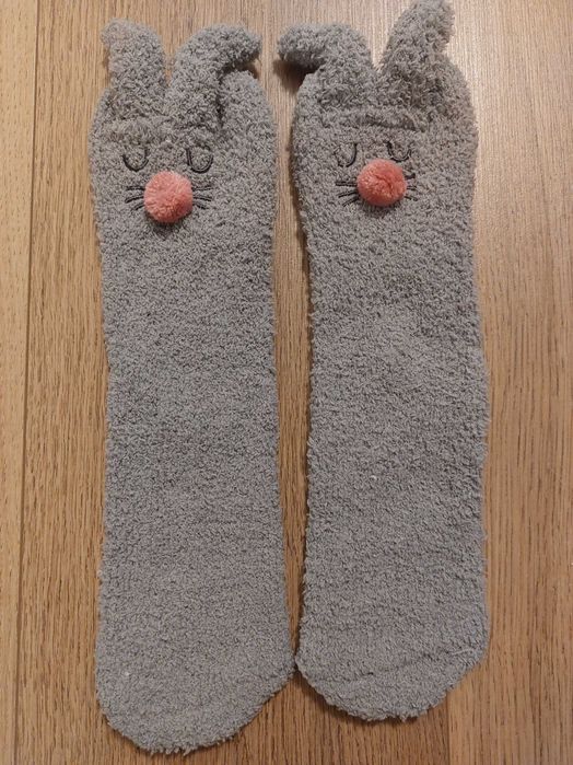 skarpety damskie "zajączek" rozm 36-38 szare