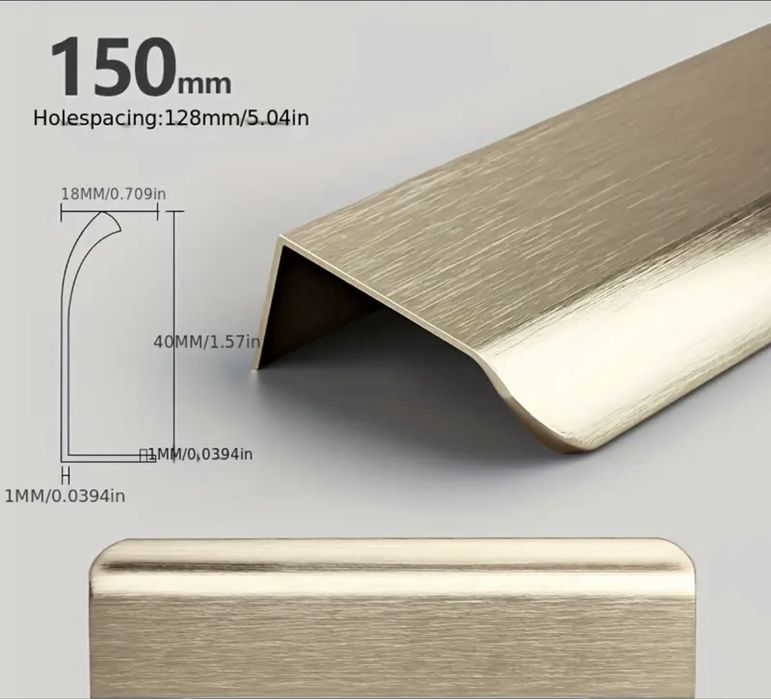 36 Puxadores dourados