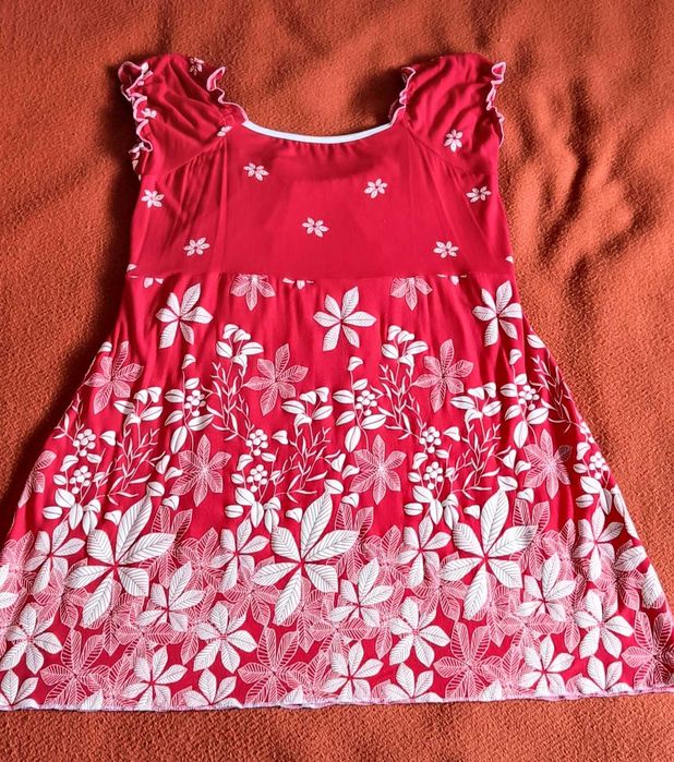 Sukienka mini/tunika M/L czerwony trykot