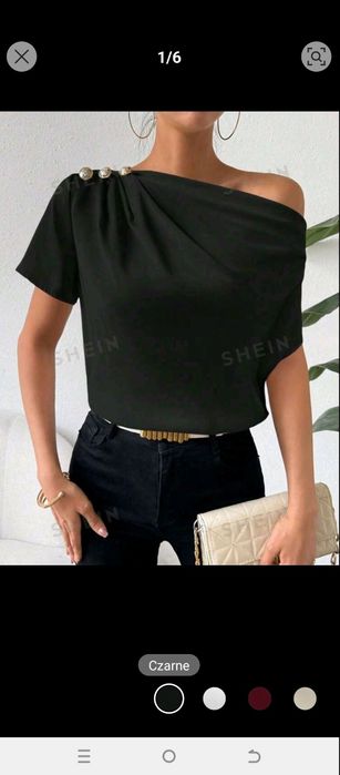 Nowa bluzka czarna elegancka rozmiar L damska