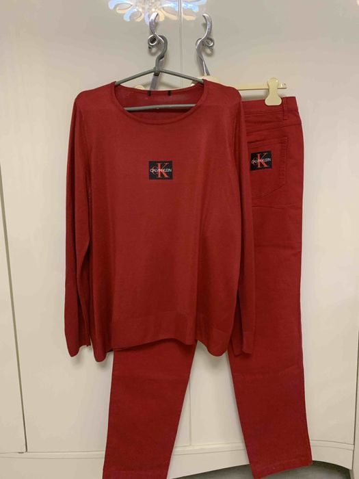 Calvin Klein 52-58 спортивний костюм зелений изумрудний світшот худі