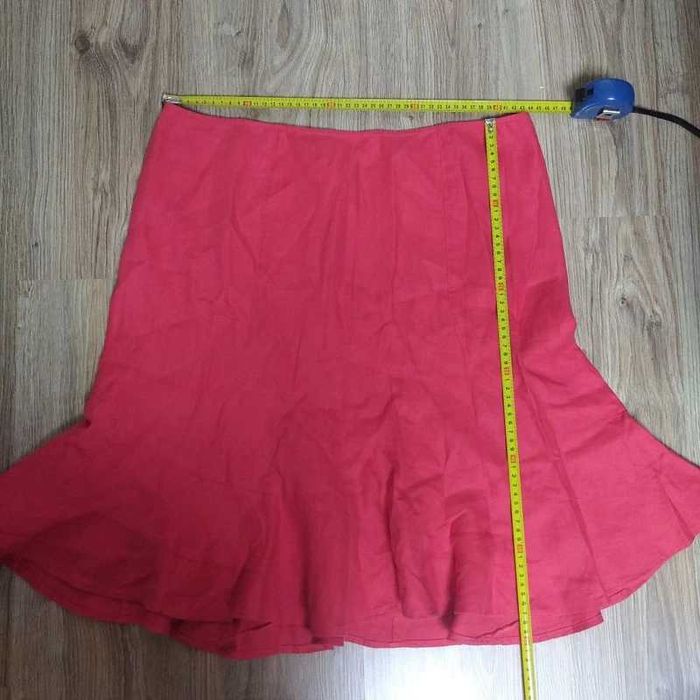 czerwona lniana spódnica Old Navy L