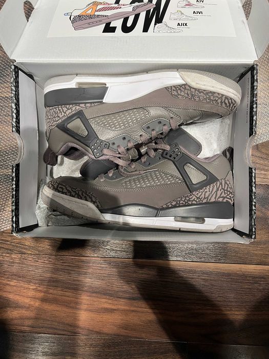 Air Jordan 4 Spizike Low – taupe/szary nadruk słonia, EU 42 / US 8.5, oryginalne pudełko