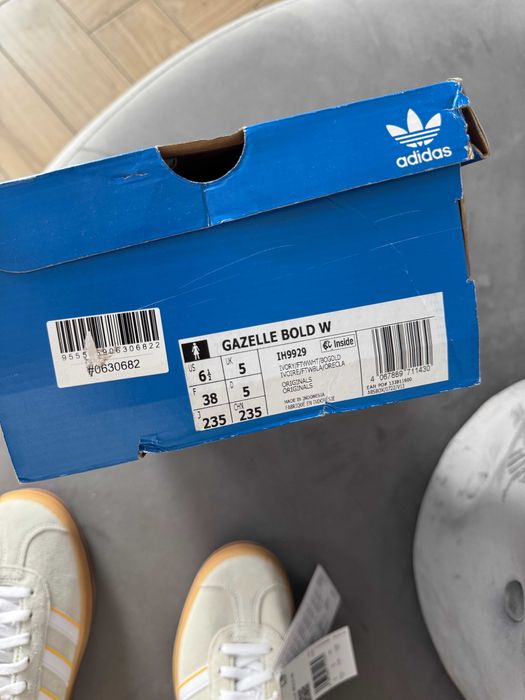 Adidas Gazelle Bold W Sneakersy Damskie Kremowe Model IH9929 Rozmiar 38 Platforma Nowe