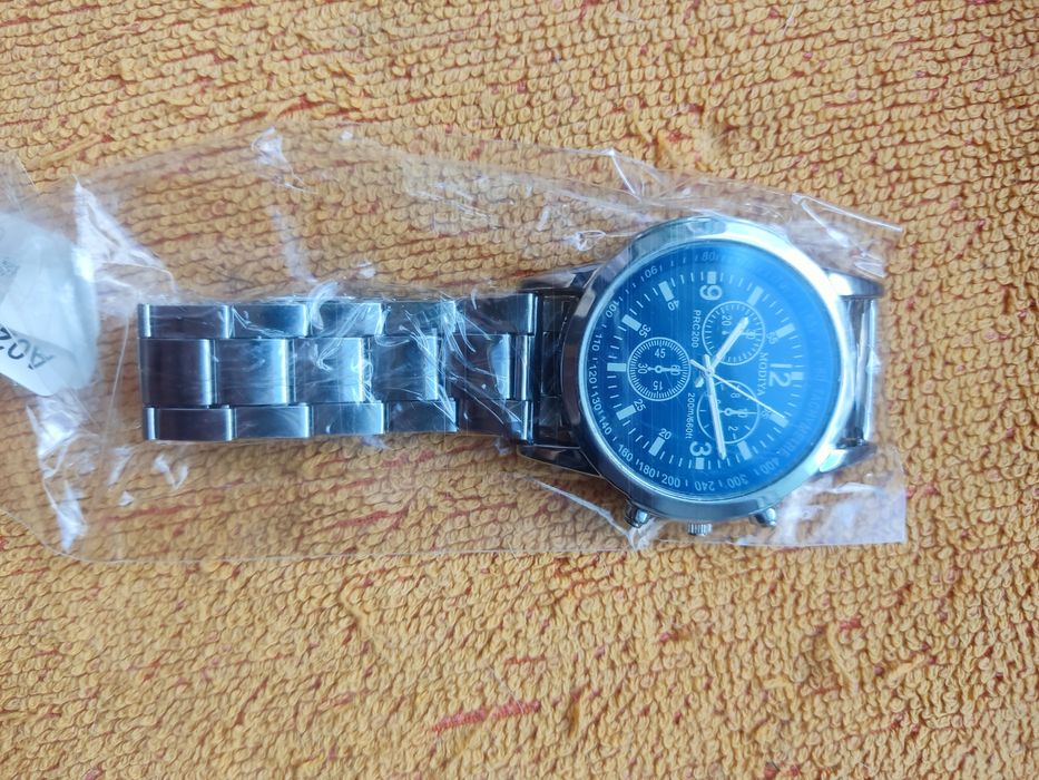Новий чоловічий годинник Modiya PRC 200 сріблястий кварцовий