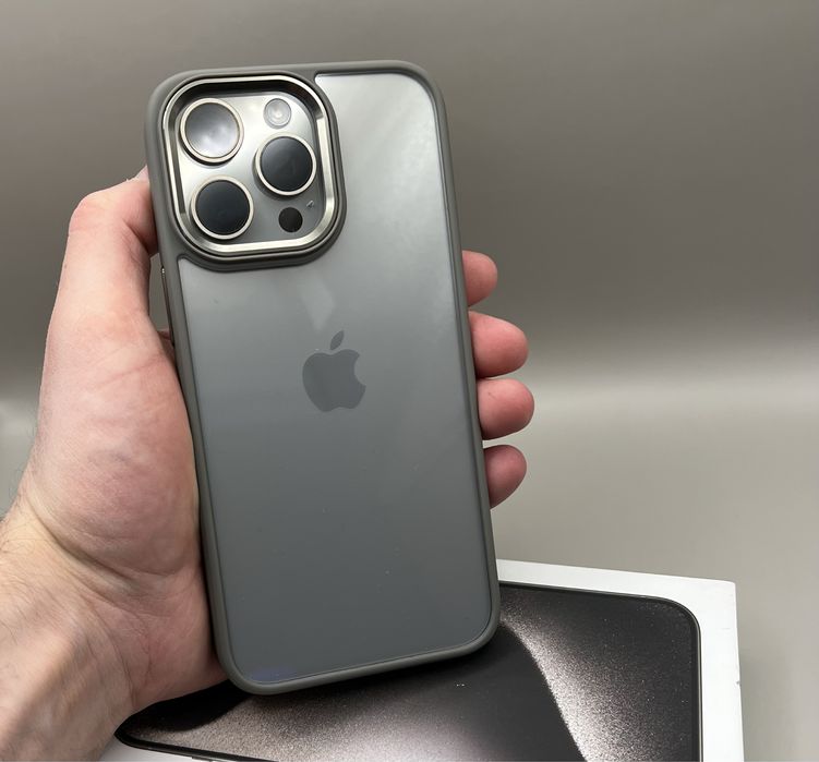 Чехол Iphone 13 Pro Max grey, 14 Pro, 16 Pro Max-12 Pro, не желтеет