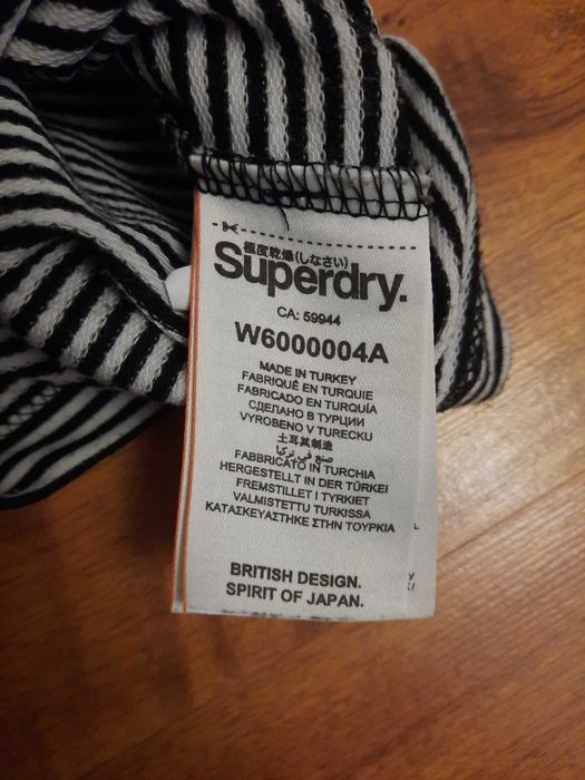 Bluza z długim rękawem w paski longsleeve Superdry rozmiar 36