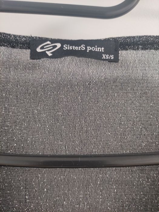 Bluzka XS/S Sistets point czarna kamienie