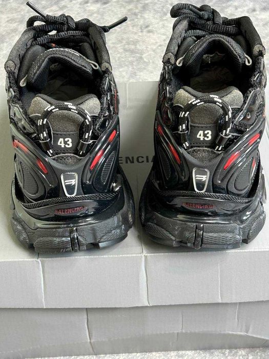 BALENCIAGA Runner graffiti кроссовки черные кеди кросівки чорні 43 41