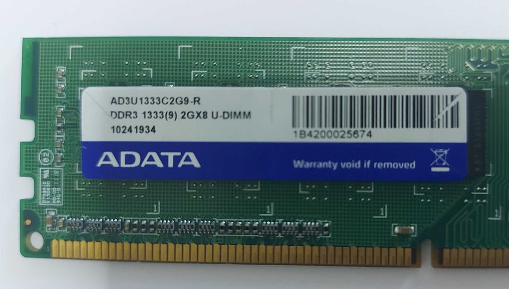 Memoria 6GB (1x4GB/1x2) DDR3 1333Mhz CL9