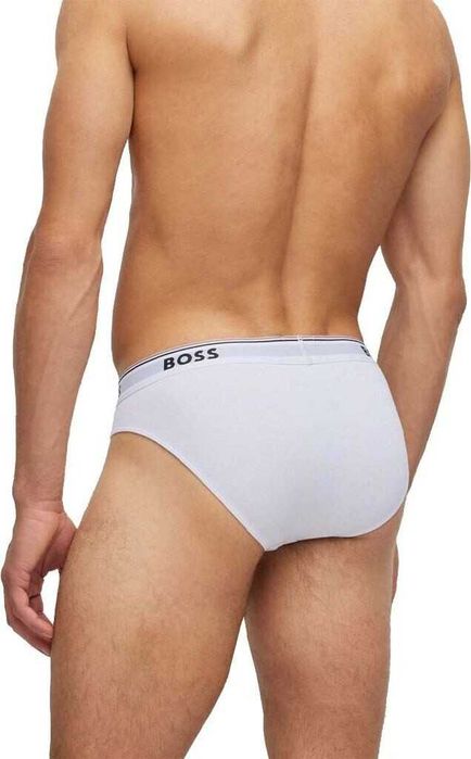 HUGO BOSS slipki 3 PAK slipów męskich WHITE