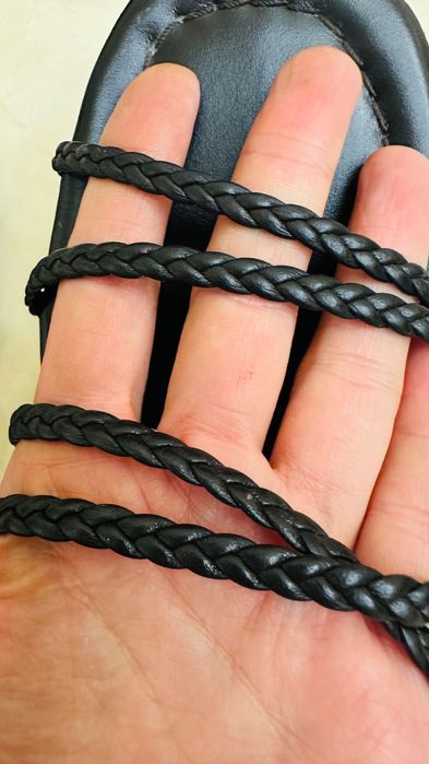 Massimo Dutti плетені коричневі шкіряні босоніжки сандалі босоножки 39