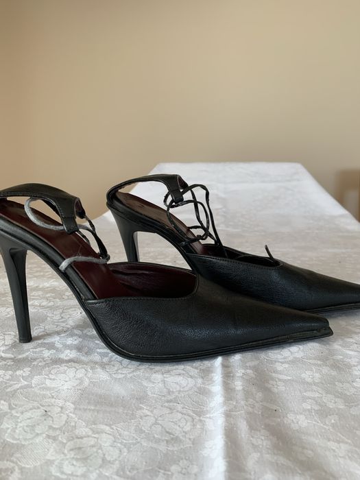 Skora naturalna czarne buty damskie