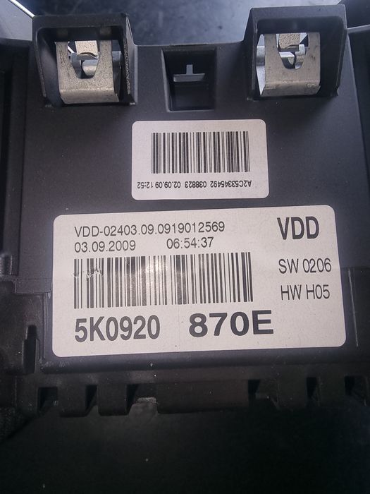 Quadrante Volkswagen Golf 6 1.6 tdi
