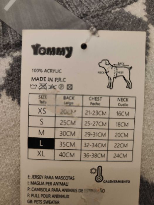 Casaco de Malha para Cão – Novo e Quentinho - L