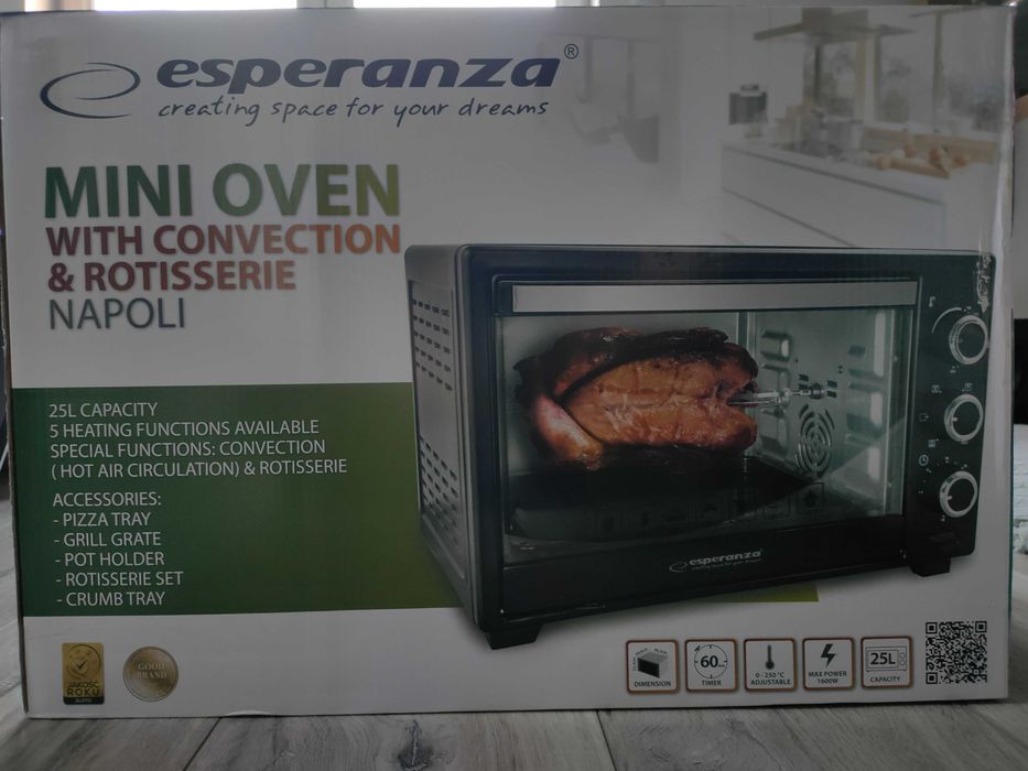 Mini piekarnik Esperanza Napoli EKO006 – stan idealny