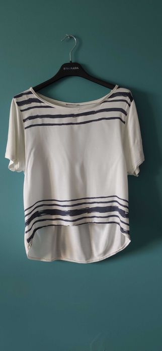 Biała bluzka luźna Orsay oversize koszulka klasyczna 36 S