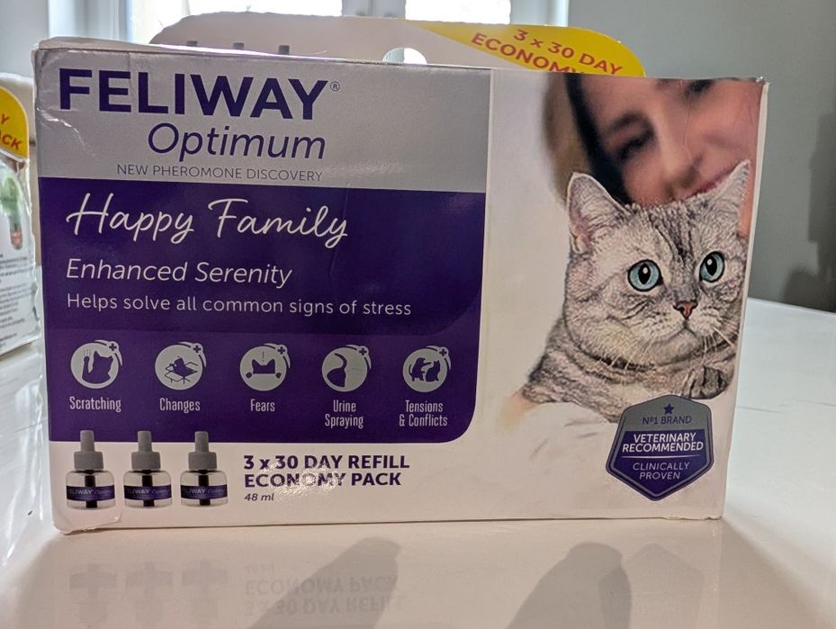 Feromony Feliway Optimum 3 x 48 ml zestaw