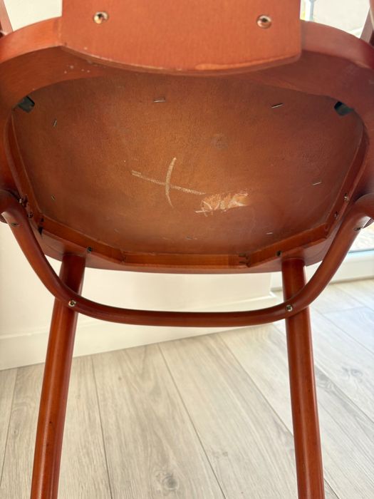 2 Krzesła drewniane vintage prl